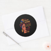 Ik ben een februari-vrouw ronde sticker (Envelop)