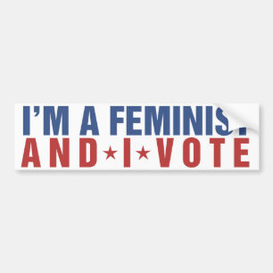 Ik ben een feminist en ik stem bumpersticker