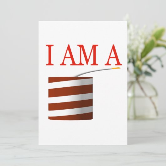 Ik ben een Firecracker Kaart (Staand voorkant)