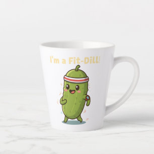Ik ben een Fit-Dill! Grappig Fitness Augurk Puns O Latte Mok