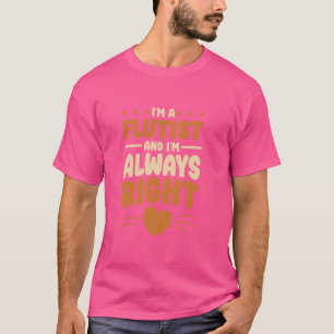 Ik ben een fluitist ontwerp voor fluitliefhebber m t-shirt