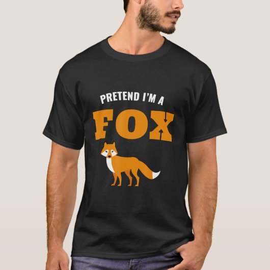 Ik ben een fox, Funny Halloween Party Costume T T-shirt (Voorkant)