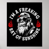 Ik ben een Freaking Ray van Sunshine Funny Monkey Poster (Voorkant)