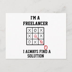 Ik ben een freelancer, ik vind altijd een oplossin briefkaart