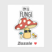 Ik ben een Fungi Funny Mushroom Pun Sticker (Vel)