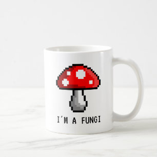Ik ben een Fungi Pixel Mushroom Mok