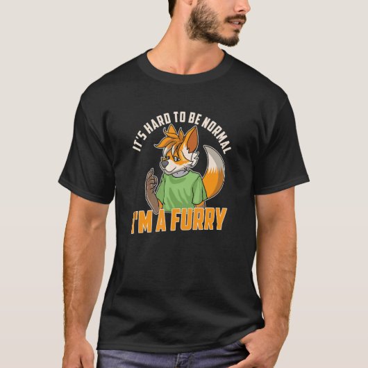 Ik ben een furry Fandom Cosplay Fox Fursona Fu T-shirt (Voorkant)