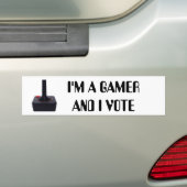 IK BEN EEN GAMER EN IK STEM BUMPERSTICKER (Op auto)