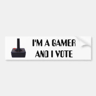 IK BEN EEN GAMER EN IK STEM BUMPERSTICKER