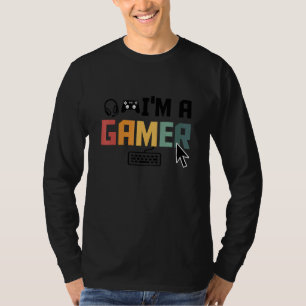 Ik ben een gamer Video Game Player Gaming Nerd Gee T-shirt