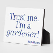 Ik ben een Gardener Fotoplaat (Zijkant)