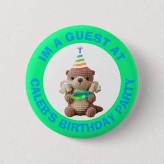 Ik ben een gast | Verjaardagsfeest Identificatie Ronde Button 5,7 Cm
