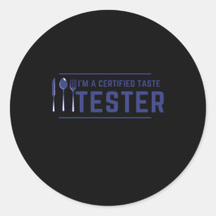 Ik ben een gecertificeerde smaaktest ronde sticker