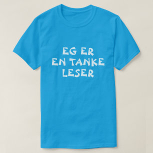 Ik ben een gedachtenlezer in Noors blauw T-shirt
