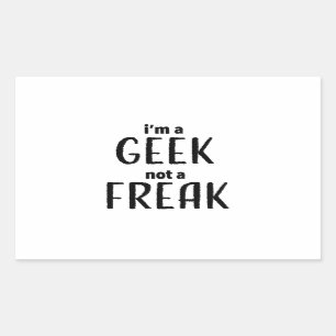 Ik ben een Geek niet een Freak Rechthoekige Sticker