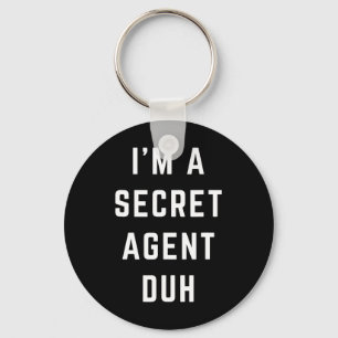 Ik ben een geheim agent in een makkelijk Halloween Sleutelhanger