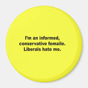 Ik ben een geïnformeerd conservatief vrouw. Liber Magneet