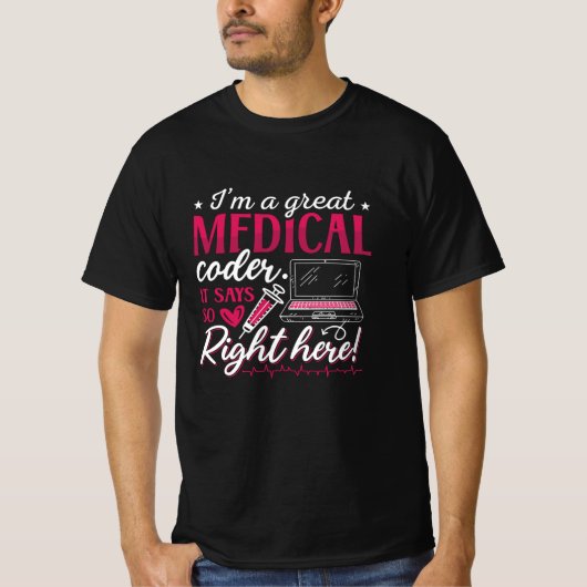 Ik ben een geweldige ICD-coderingsprogrammeur voor T-shirt (Voorkant)