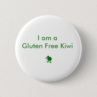 Ik ben een Gluten Free Kiwi Badge Ronde Button 5,7 Cm
