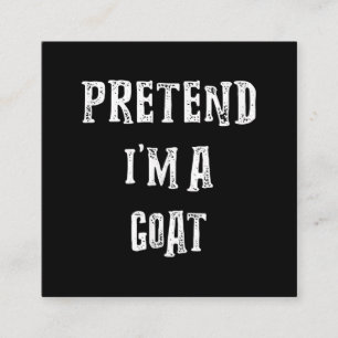 Ik ben een Goat Halloween Costume. Vierkante Visitekaartje