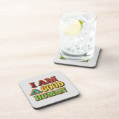 "Ik ben een goed menselijk" kutmodel. Nu kopen Bier Onderzetter (Rechterzijde)