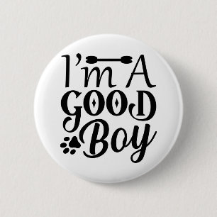 Ik ben een goede jongen ronde button 5,7 cm