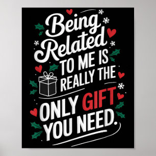 Ik ben een grappige kerstman-kerstman. poster