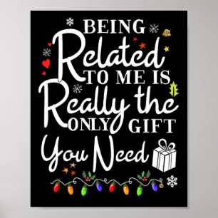 Ik ben een grappige kerstman-kerstman. poster