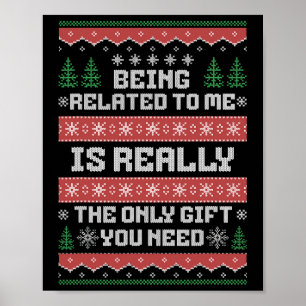Ik ben een grappige kerstman-kerstman. poster