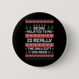 Ik ben een grappige kerstman-kerstman. ronde button 5,7 cm