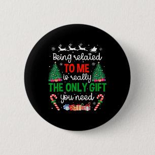 Ik ben een grappige kerstman-kerstman. ronde button 5,7 cm