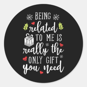Ik ben een grappige kerstman-kerstman. ronde sticker