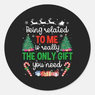 Ik ben een grappige kerstman-kerstman. ronde sticker