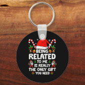 Ik ben een grappige kerstman-kerstman. sleutelhanger (Voorkant)