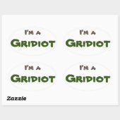 Ik ben een Gridiot Ovale Sticker (Vel)