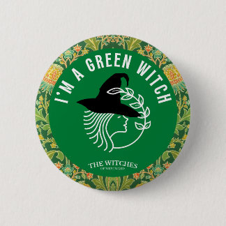 Ik ben een groene heks! ronde button 5,7 cm