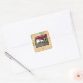 Ik ben een groot eng monster vierkante sticker (Envelop)