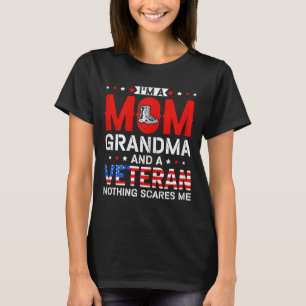 Ik ben een grootmoeder en een veteraan Vrouw Veter T-shirt