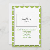 Ik ben een grote broeder (jongen/meisje tweeling) aankondiging (Achterkant)