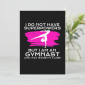 Ik ben een gymnast en dat is  kaart (Staand voorkant)