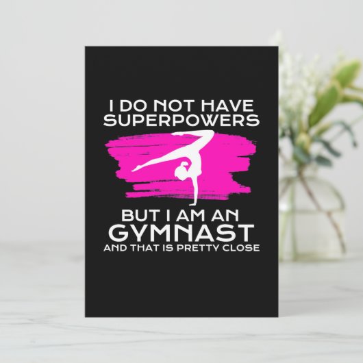 Ik ben een gymnast en dat is  kaart (Staand voorkant)