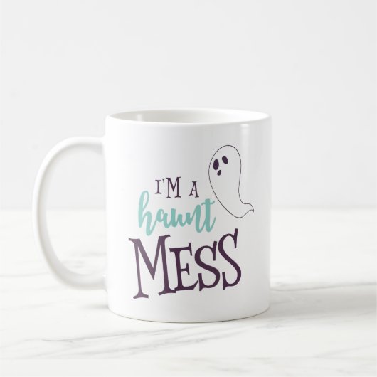 Ik ben een Haunt Mess Halloween Koffiemok (Links)