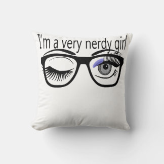 Ik ben een heel nerdy meisje met een oogschaduw va kussen