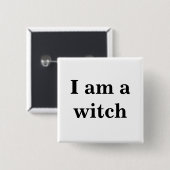 Ik ben een heks Button (Voorkant /achterkant)