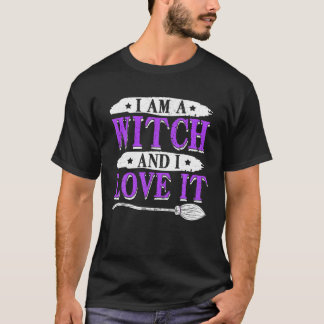 Ik ben een heks en ik hou ervan voor Halloween fee T-shirt