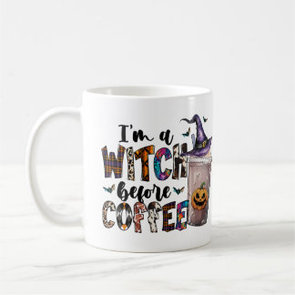 Ik ben een Heks Voor Koffie Schattig Grappig Hallo Koffiemok