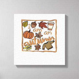 Ik ben een herfst klassiek T-shirt Canvas Afdruk