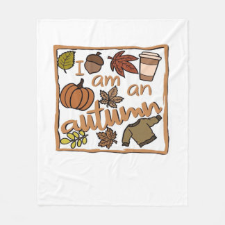 Ik ben een herfst klassiek T-shirt Fleece Deken