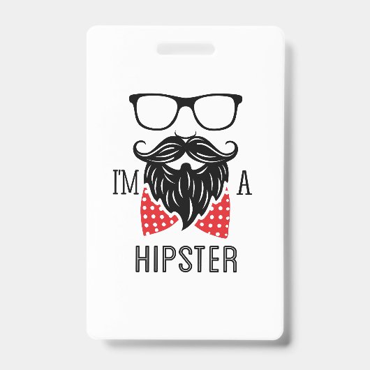 Ik ben een Hipster Badge (Front)