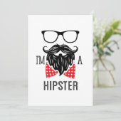 Ik ben een Hipster Kaart (Staand voorkant)